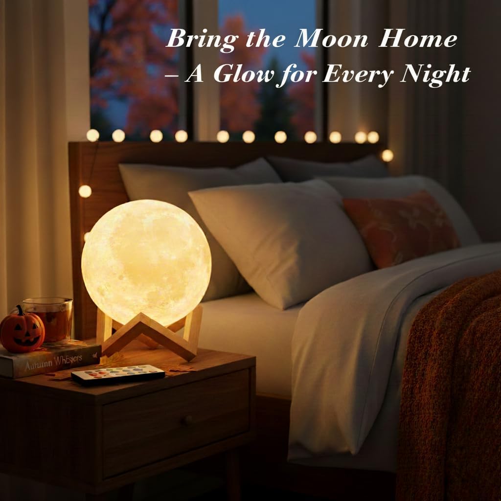 Moonlight Glow Lamp on an autumn dinner table