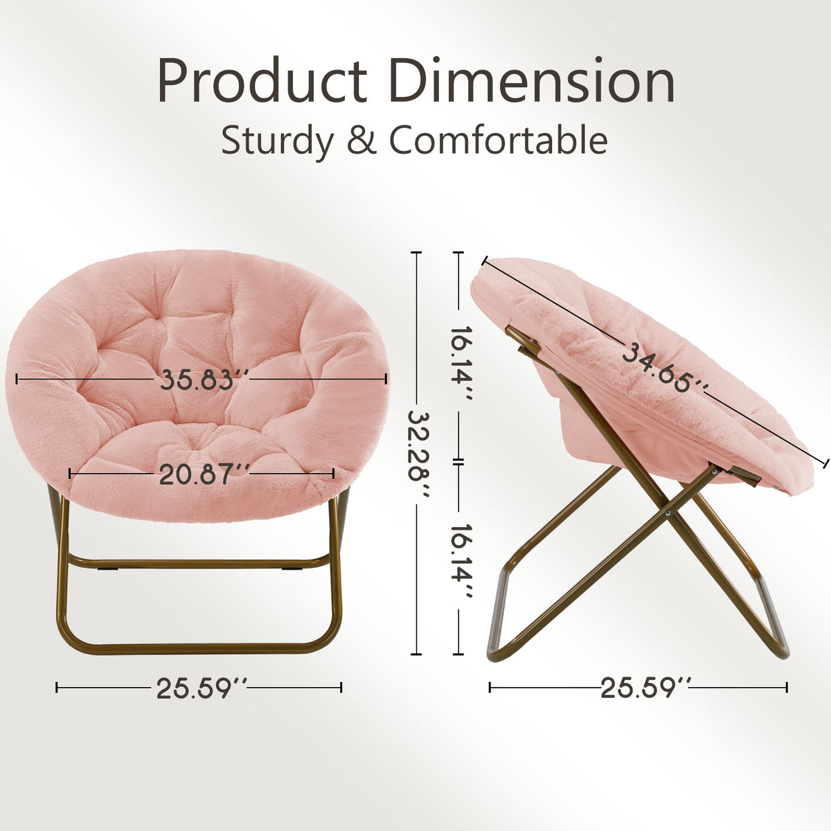Cloud Nest Saucer Chair in pink