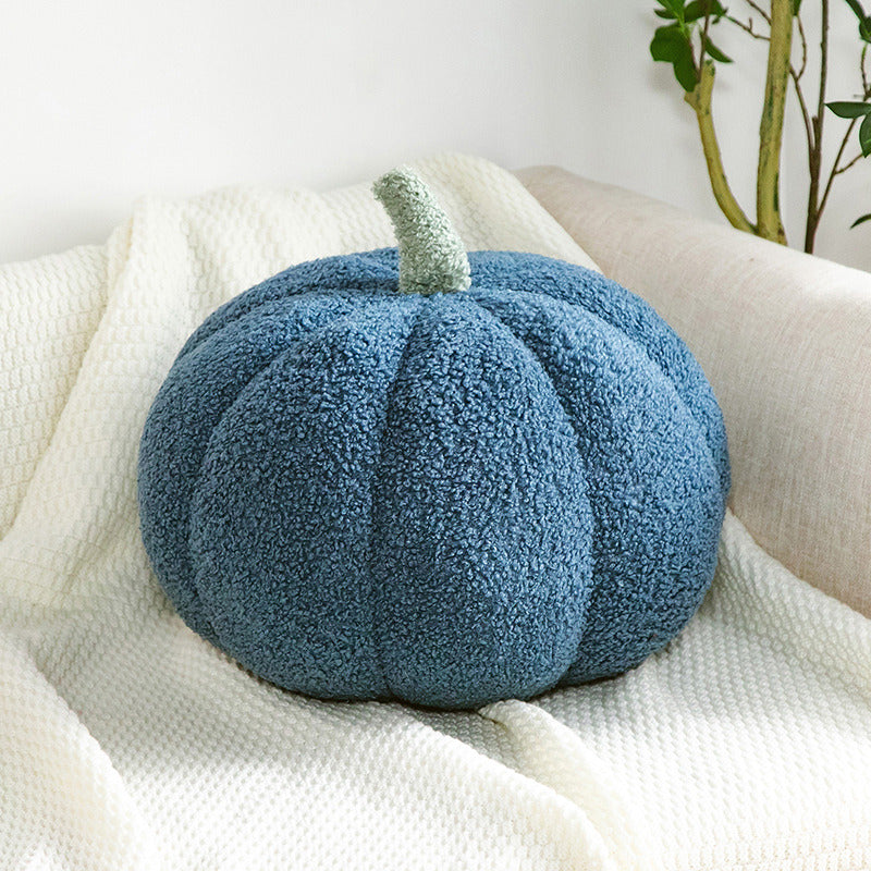 Blue pumpkin pillow