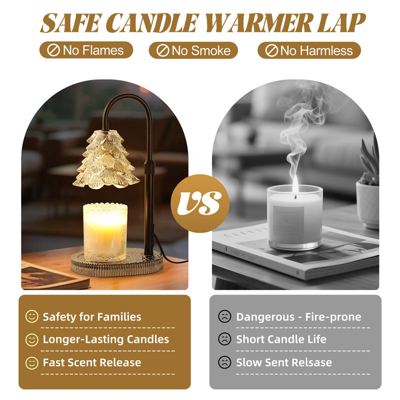 Candle warmer lamp brightness and timer settings