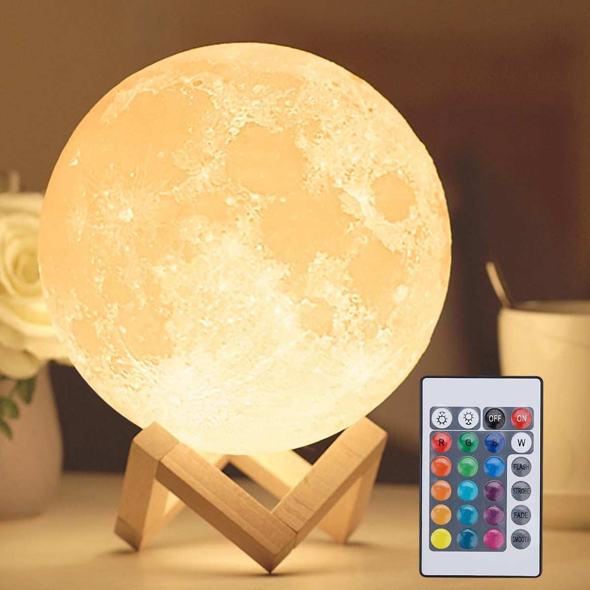 Moonlight Glow Lamp with a warm glow